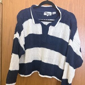 Target Navy and White Striped Sweater